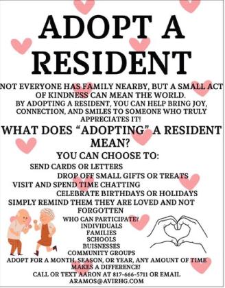 Childress community invited to Adopt a Resident