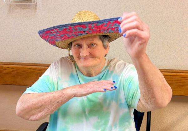 Avir residents celebrate Cindo de Mayo with festive hats, laughter, music and fun. AVIR AT CHILDRESS