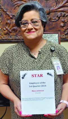Johnson earns Collingsworth General Hospital’s STAR accolades