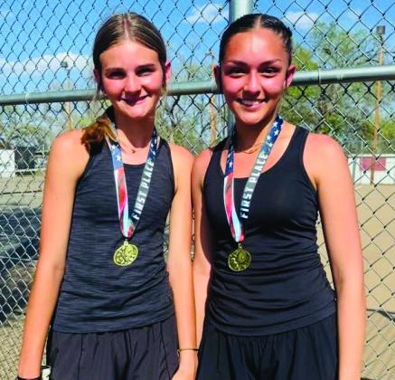 Kambrie Fisher, left, Ingrid Granadoz, First Place, Girls’ Doubles