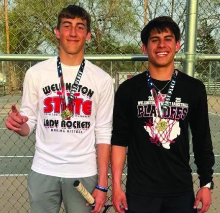 Callen Kane, left, Noah Cantu, First Place, Boys’ Doubles