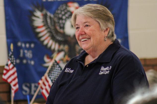 Memphis Chamber of Commerce Manager Kim Cloyd is surprised with the Workhorse Award—a special recognition created in her honor— during the 105th Annual Memphis Chamber of Commerce Banquet Friday, March 13 at the Memphis Community Center.