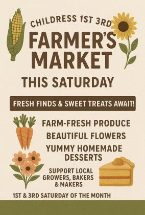Childress Farmers Market this Saturday