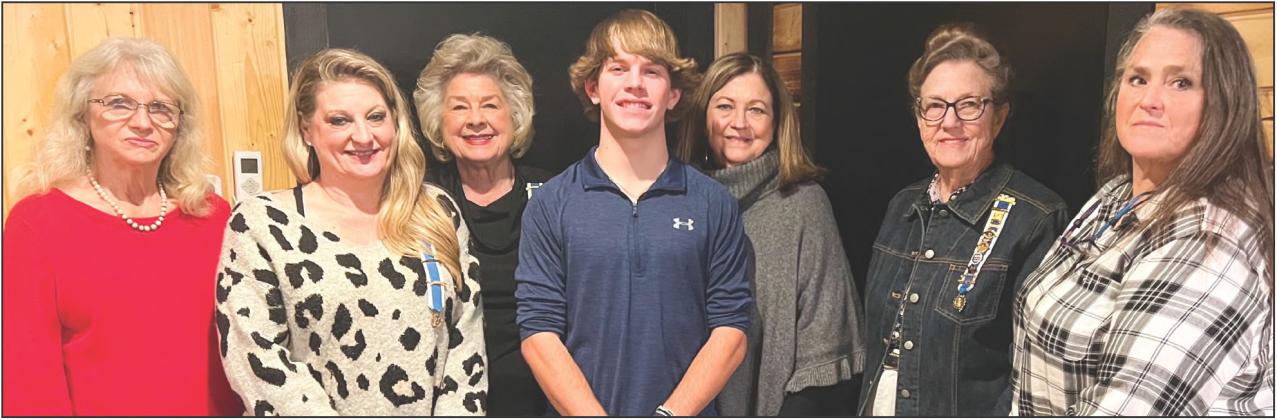 Wellington High School senior Caleb Weinette receives recognition as the LaPaisana Chapter Daughters of the American Revolution 2022-2023 Good Citizen. From left: Rhonda Colson, Czrena Watts, Vada Wood, Weinette, Margret Wood, Sharon Starkey, Kimberlie Parker. Courtesy Photos
