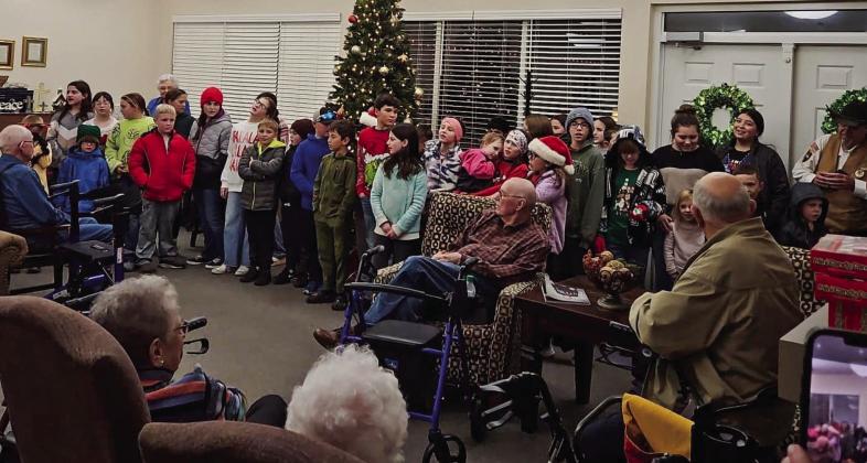 Collingsworth County 4-Hers sing at Parkview Manor, Wellington Care Center