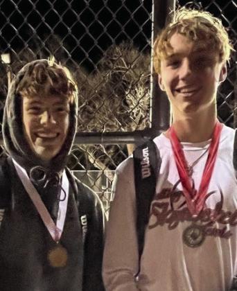Carson Tarver, left, and Nixon Folk, Boys’ Doubles, Regional Qualifiers