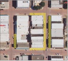 Through the Texas Community Development Block Grant Downtown Revitalization Program, highlighted areas will receive new sidewalks – complete with curbs, gutters and ADA-approved ramps and steps. Courtesy Graphic