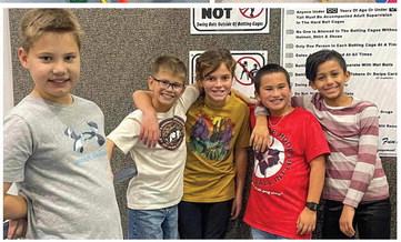 Childress Elementary School third six weeks Champions Club members visit the Wellington Activity Center (WAC) prior to Christmas break. Photos Courtesy of Childress Elementary School