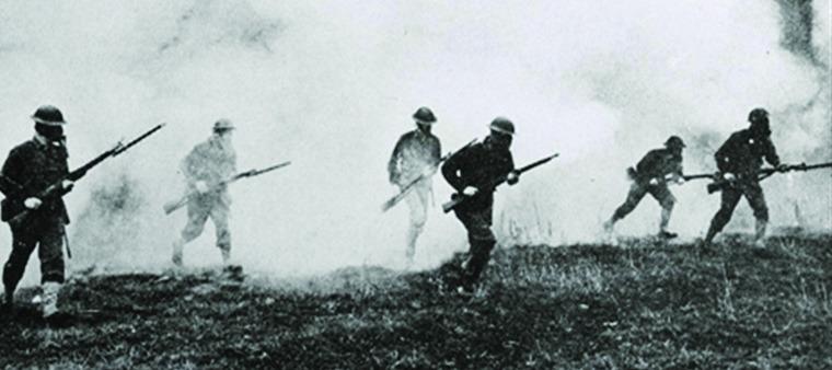 Soldiers in a gas attack Photos Courtesy of Floyd Killough Collection