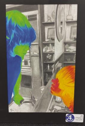 Another art piece by Addy Mock, “Perception,” also receives an excellent ranking.