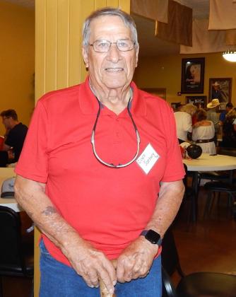 Cloyce Scarberry, a member of the Wellington High School Class of 1958 and Rae-Lene Scarberry Wolf’s uncle, attends the Wellington Ex-Student Reunion event Saturday, Aug. 5 at the Ritz Theatre lobby venue.