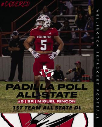 Wellington’s Miguel Rincon was recently named to the Padilla Poll Coaches 2024 All-State Team 2A DII as a First Team Defensive Linebacker, announced Wednesday, Jan. 29.