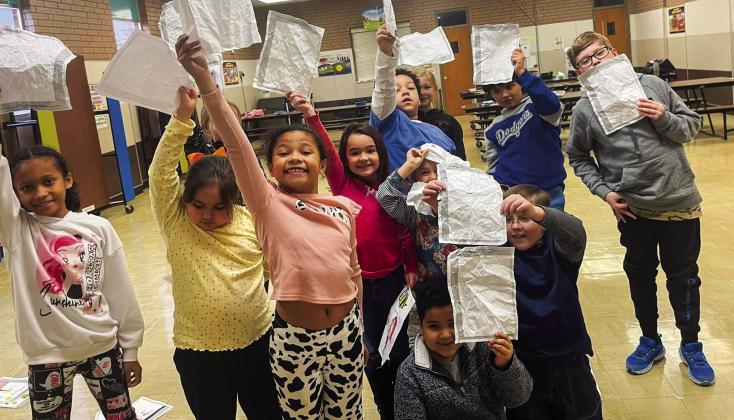 Austin Elementary GT students work on kindness books