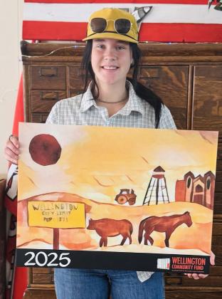 From approximately 25 entries, the Wellington Community Fund Board of Directors named Kenady Skelton’s piece as the winning yard sign design. A Wellington High School senior, Skelton’s artwork depicts what Wellington means to her. Ashley Lemons