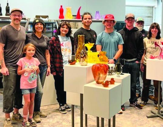 Blind Bird Design owners Clayton and Sarah Spaulding host Wellington High School Gifted and Talented (GT) students in their new studio space at the Amarillo Art Institute, formerly the Sunset Center property.