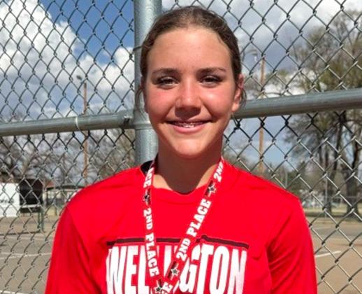 In girls’ singles, Gannon Guy earns the second-place silver medal at the Wellington Tournament.