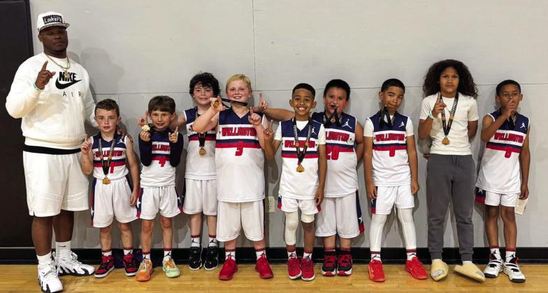 Wellington Prime Elite first-second grade (33-6) team members win back-to-back tournaments Saturday, May 10 and Friday, May 23-Saturday, May 24 in Amarillo. With plans to compete in Lubbock this June, the team looks to keep improving on the season. From left: Coach Prentice Coffee, Maxon Orr, Noah Peters, Luke Roberson, Landry Mixon, Jaxon Coffee, Jonathan Robles, Carmelo Coffee, Aspen Clark and Xander Pereira. Courtesy Photos