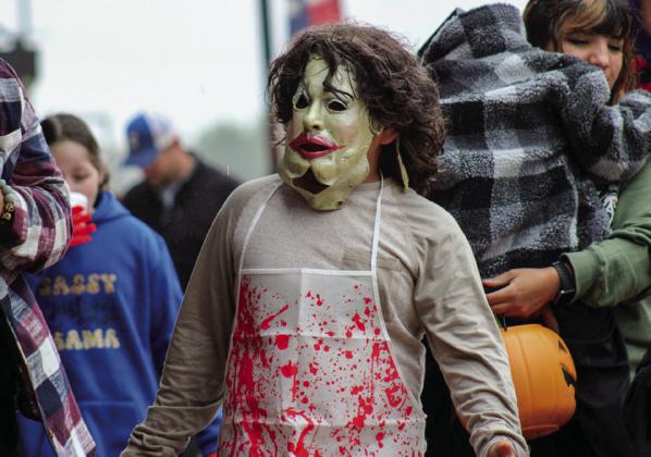 Trick-or-treaters take on downtown Childress during Childress Main Street’s Downtown Trick-or-Treat event Saturday, Oct. 28. The Red River Sun/Elizabeth Tanner