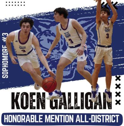 Koen Galligan, Sophomore, All-District Honorable Mention