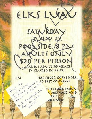Childress Elks Luau cancelled