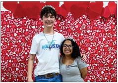 Memphis Junior High School eighth-graders Kyler Robison, left, and Jasmyn Gilchrest are named the Valentine’s Prince and Princess at the recent Valentine’s Day Dance Saturday, Feb. 11 at the Memphis Community Center. The dance, which served as a fundraiser for the Class of 2027, welcomed all Memphis Middle School students, offering games, prizes, a concession stand and music by DJ Ram. Photo Courtesy of Amalia Marie