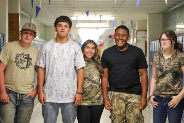 Bobcats ‘hunt the Buckaroos’ during Camo Day