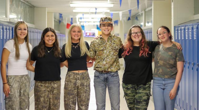 Bobcats ‘hunt the Buckaroos’ during Camo Day