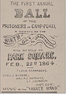 A Birthday Ball announcement published in The Old Flag.