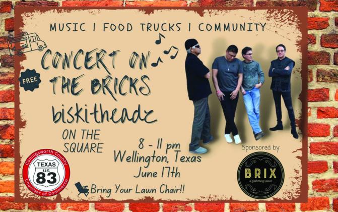 Biskitheadz, a Southwest Oklahoma classic rock band, will perform at the Collingsworth County Chamber of Commerce Concert on the Bricks from 8-11 p.m. Saturday, June 17. Courtesy Image