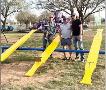 Story Vest Memorial donates seesaws to Fair Park playground
