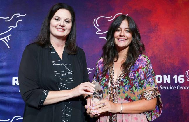 Memphis Middle School English Language Arts (ELA) teacher Haley Ollinger is selected as the 2026 Region 16 Secondary Teacher of the Year, awarded by Region 16 Education Service Center Executive Director Tanya Larkin. Region 16 Education Service Center