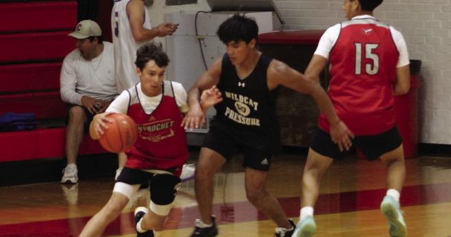 Skyrockets keep active with 7-on-7 drills and basketball workouts