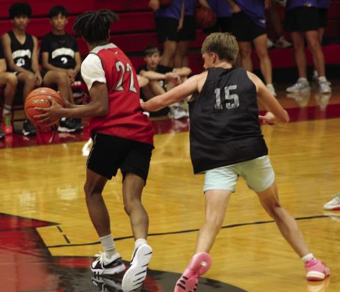 Skyrockets keep active with 7-on-7 drills and basketball workouts