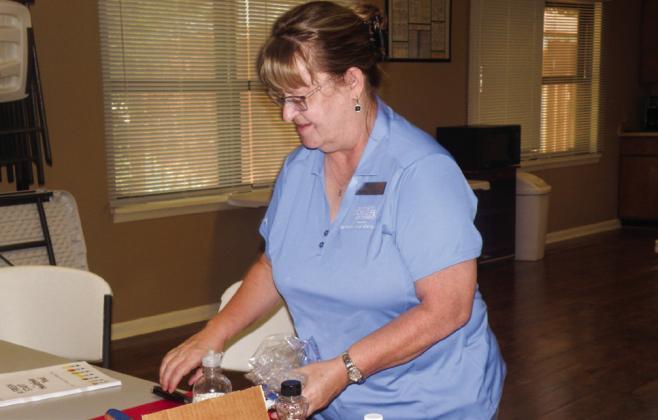 Texas A&amp;amp;M AgriLife Extension Service of Childress County Family and Community Health Agent Sandra Moody presents the program “A Fresh Start to a Healthier You” Tuesday, Oct. 8 at Childress Housing Authorities’ Shady Grove Apartments, highlighting food safety, from selection to cooking to storage. Properly overseeing food will decrease illness by keeping germs at bay, Moody said. Photo by Grace Holman