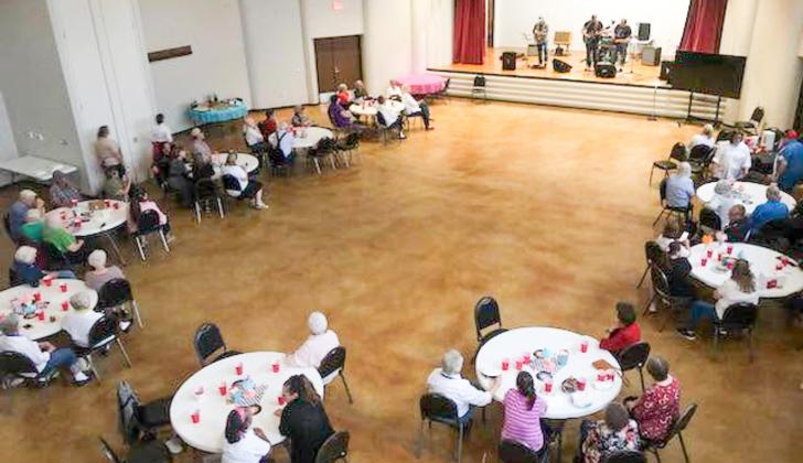 While the local live band took the stage of the Bura Handley Community Center much like the 1940s and 1950s Big Band Era in the very same venue, Wellington senior citizens sit back and savor the scene at the recent sock hop social. Wellington Senior Citizens Center