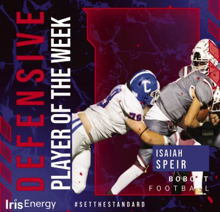 Bobcat senior defensive lineman Isaiah Speir is the Iris Energy Defensive Player of the Week for Week 5.
