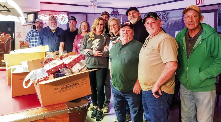 Childress Elks Lodge #1113 volunteers recently deliver Thanksgiving boxes to local families. “The best part was the look of appreciation and gratitude on the faces of the families,” one volunteer said. Photo Courtesy of Childress Elks Lodge #1113