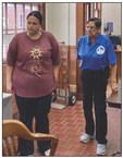 Childress County Heritage Museum Board Member Ramona Garcia, right, introduces new Childress County Heritage Museum Director Niki Seal.