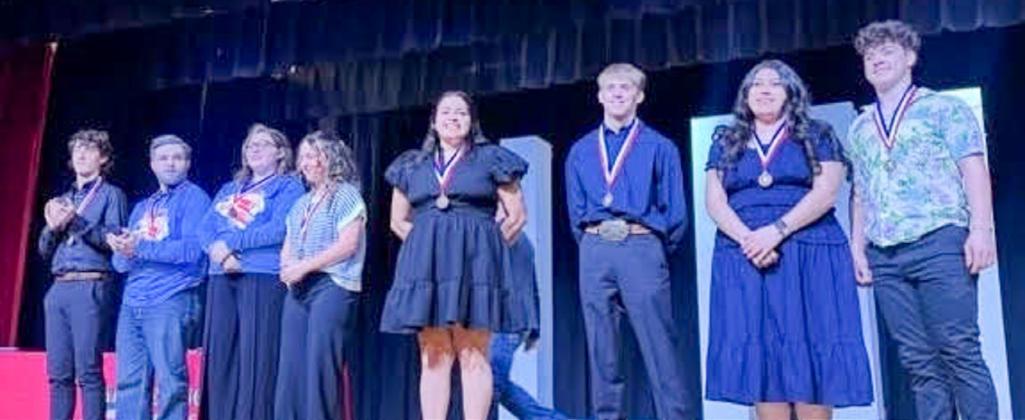 Maggie Tillman, not pictured, earns All-Star Cast accolades, and Lawson Inman, left, and Ava Garcia, fourth from right, receive Honorable Mention All-Star Cast.