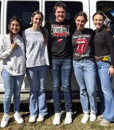 The Collingsworth County 4-H Plant Identification team, including Christell Melendez, left, Charlee Bodine, Dixon Dugan, Emma Flores and Kenady Skelton, place second at the Tri-County Judging Contest, held Wednesday, March 29 in Memphis. Courtesy Photos