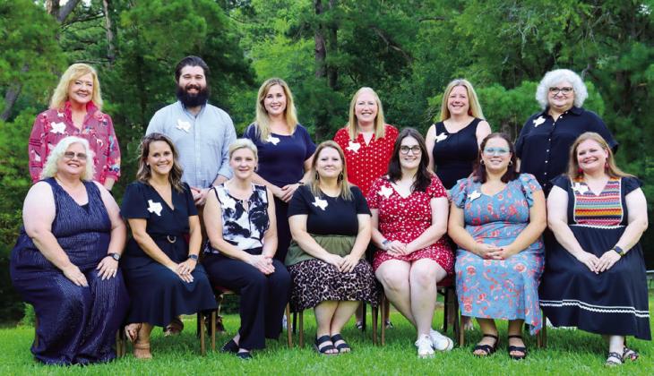 Family, Career and Community Leaders of America (FCCLA) Childress Chapter Advisors Amy Detwiler and Jeffrey Collins meet with State Officer Advisors at the Texas FCCLA Leadership Training Camp. For additional photos, see 3A.