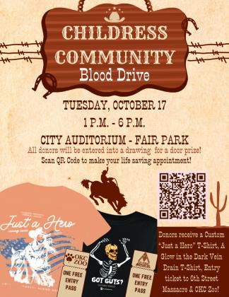 Childress Community Blood Drive thisTuesday