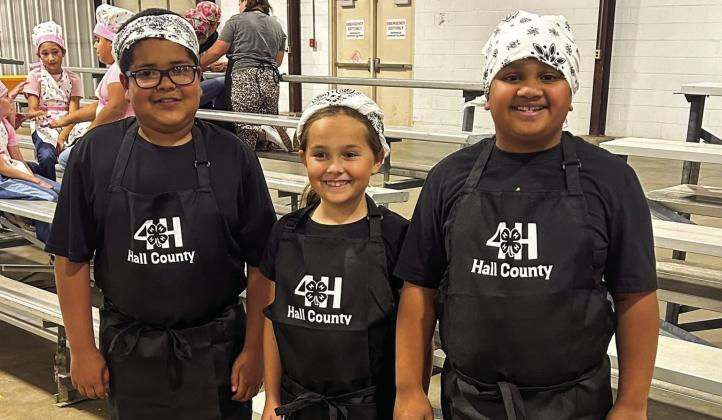 The Junior team of Titus Casas, Kyzlee Johnson and Kensleigh Riggs place fifth with their chicken taco Main Dish.