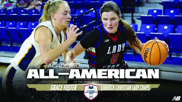 Lubbock Christian University (LCU) Lady Chaparral Grace Foster, a 2021 graduate of Childress High School, was recently named the Academic All-America Team Member of the Year for NCAA Division II by College Sports Communicators (CSC). Lubbock Christian University Athletics