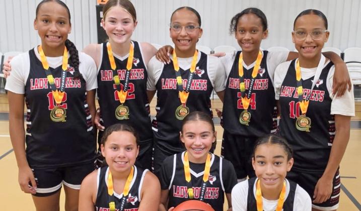 The 2032 Wellington Lady Rocket team goes 3-0 last weekend in Amarillo. “We couldn’t be more proud of this young Lady Rocket team,” said Coach Prentice Coffee. COURTESY PHOTO