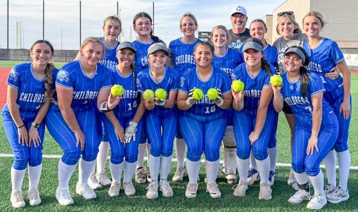 The Childress Lady Cats rack up seven home runs in an 11-9 win over Bushland Tuesday, April 2 in Bushland. Childress Lady Cats