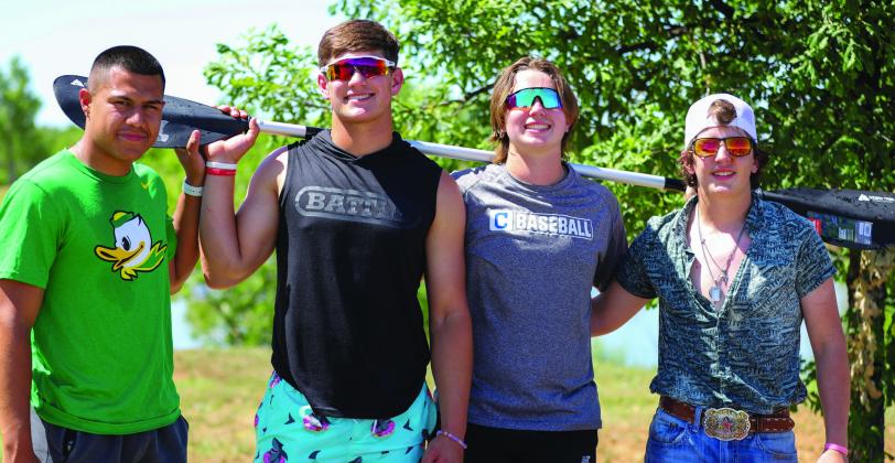 Childress High School physics classes compete in the annual Boat Races Friday, May 12 at Fair Park. Students raced their boats, created out of cardboard, PVC pipe and duct tape. Photos by Childress High School Yearbook Staff