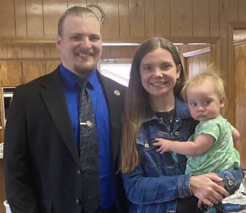 Andrew, Makaley and Genesis Boyle serve their first Sunday at the Bowie St. Church of Christ on June 22.