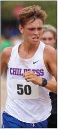 Childress’ Austin Bradley finishes in 38th place with a time of 21:17.30 at the recent Rattlesnake Run in Guthrie.