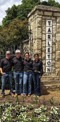 Senior Barret Phillips, left, sophomore Trenton Wright, senior Summer Owens and freshman Heather Peters represent Wellington FFA at the recent state Land Judging contest, hosted by Tarleton State University. Courtesy Photo